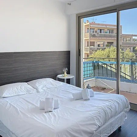 Apartament La Pinede Equiped With Air Conditioning And A Pool! Antibes